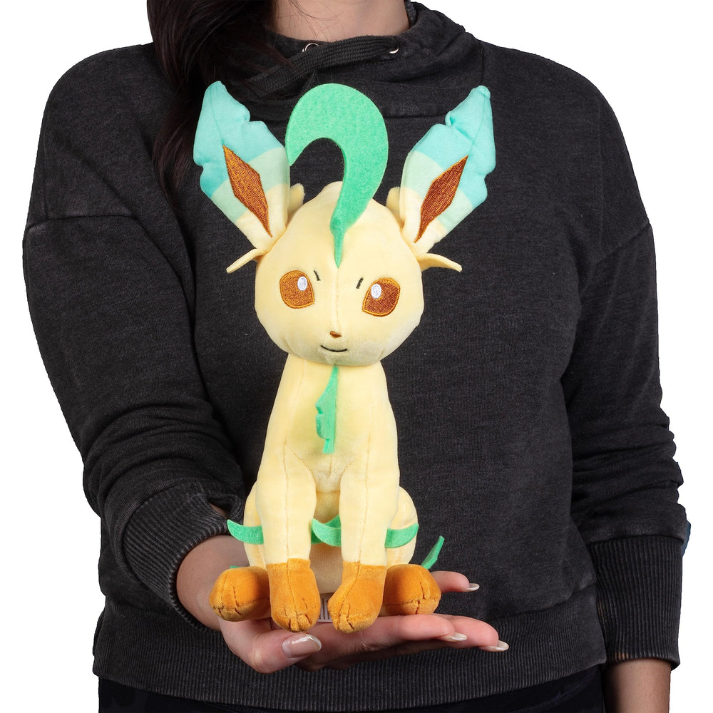 Stocking stuffer idea featuring Leafeon plush for Pokemon lovers.