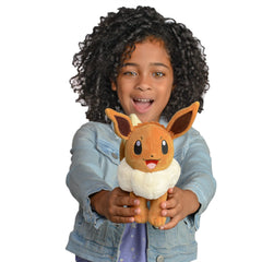 Pokémon Eevee plush evokes Let's Go starter vibe for fans.
