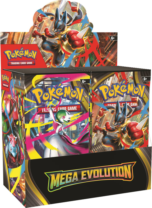 Pokémon Mega Evolution Enhanced Booster Display Box front view for collection expansion