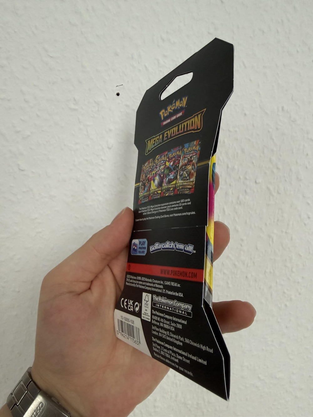 Pokemon Mega Evolution booster sleeve design supports safe card storage.