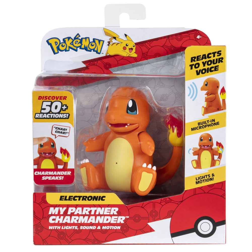 Pokémon My Partner Charmander reacts to touch with lively responses