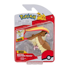 Pokemon Pidgeotto battle figure side view highlights authentic coloring for display and play.