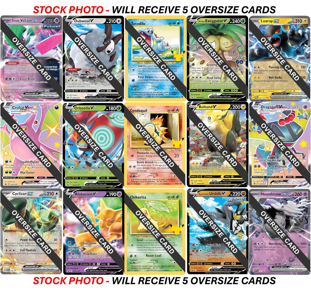 Pokémon jumbo collection helps organize display shelves with no duplicate cards.