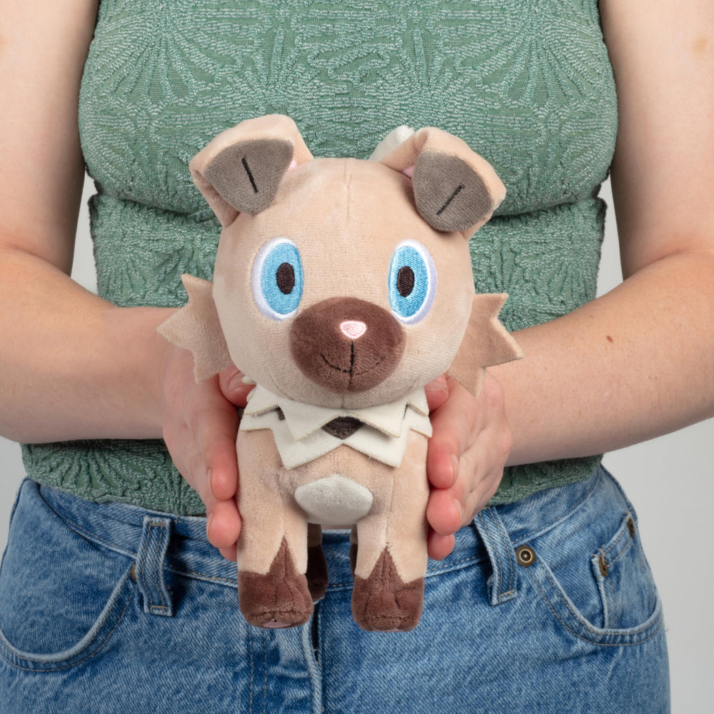 Pokemon Rockruff plush gift-ready packaging for stocking stuffers