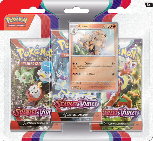 Pokemon TCG Scarlet & Violet Arcanine booster packs unlock exciting card collection.