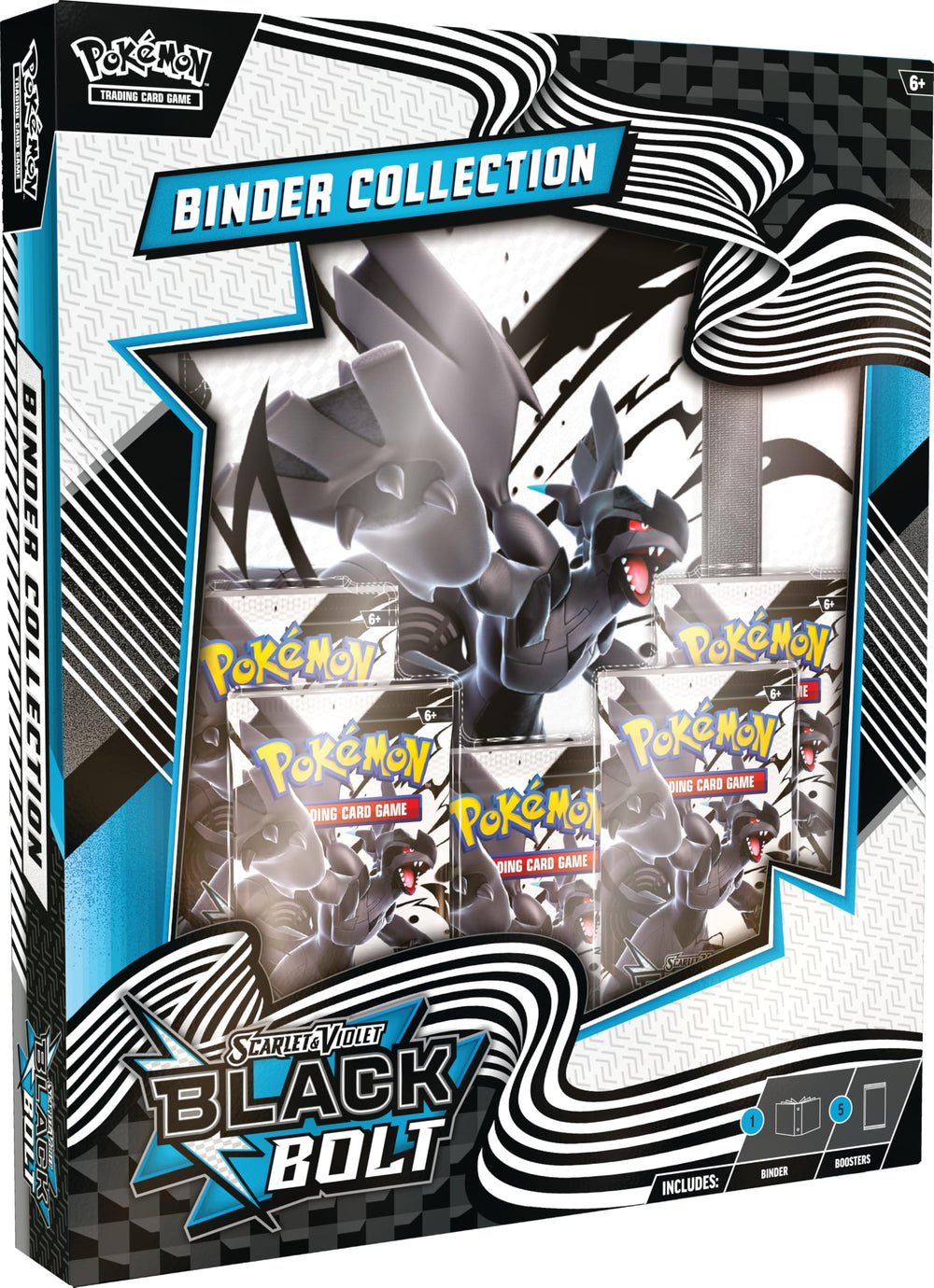 Pokémon Scarlet & Violet Black Bolt binder with 9-pocket pages for organized card storage.