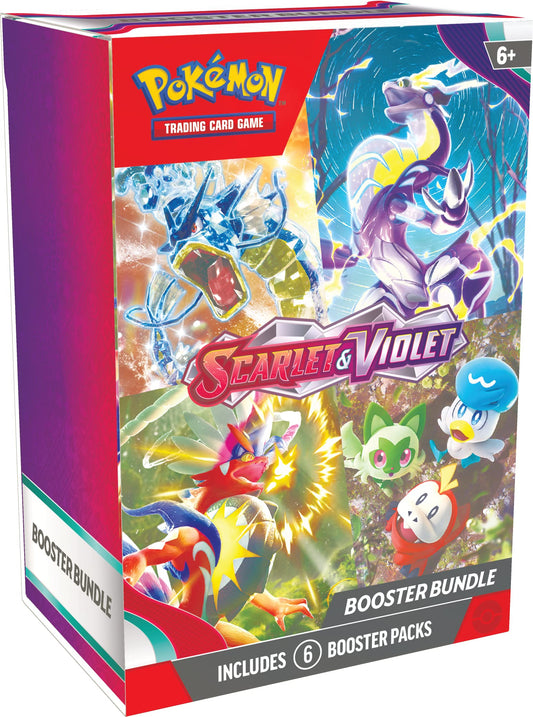 Pokemon Scarlet and Violet booster bundle pack ready for exciting card opening and rare illustration finds.