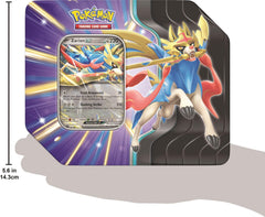 Pokémon Slashing Legends Tin packaging close-up for safe transport and display
