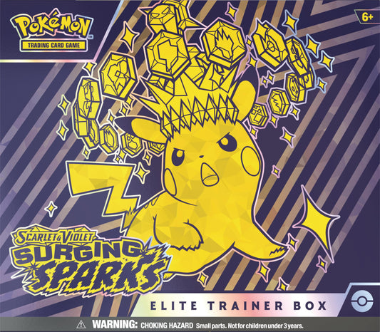 Pokémon Surging Sparks ETB booster packs illustrate quick deck-building options