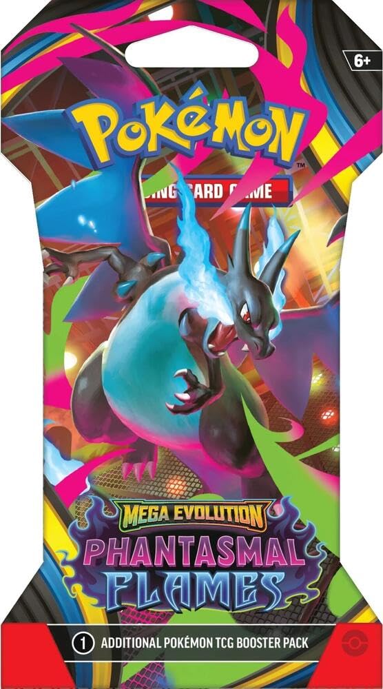 Phantasmal Flames display with two booster packs for collection and trading
