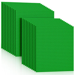 Pokiiulk 20 baseplates in classic green with 32 studs on each side for sturdy builds