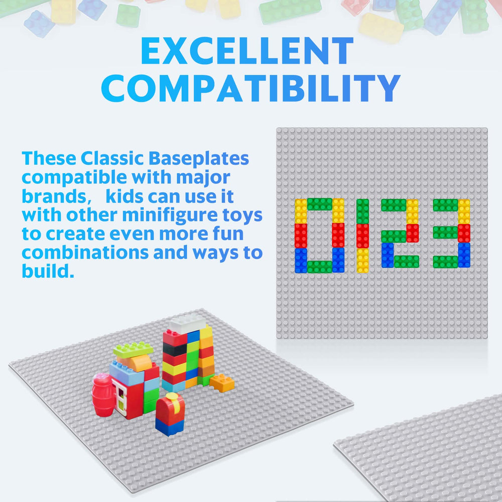 Pokiiulk baseplates in varied colors spark imaginative cityscapes and models.