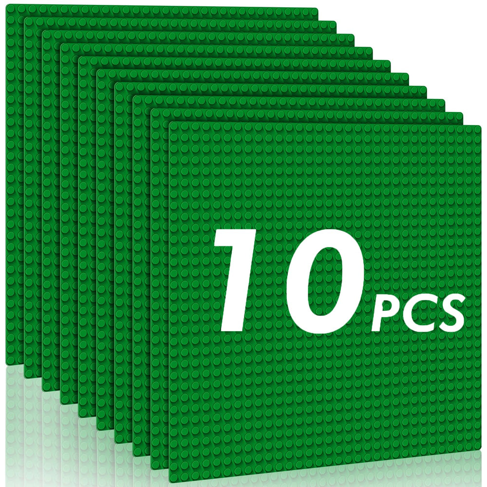 Pokiiulk Classic Baseplates in green offer a sturdy platform for creative brick builds.