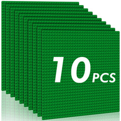 Pokiiulk Classic Baseplates in green offer a sturdy platform for creative brick builds.