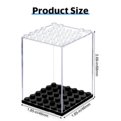 Pokiiulk display case shows Lego figurines with crystal-clear view for details.