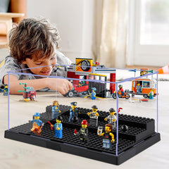 Pokiiulk four-box display suits larger minifigure collections.