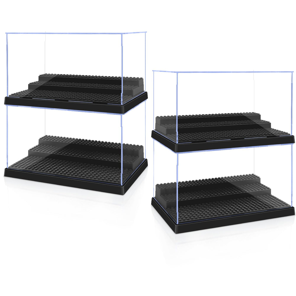 Pokiiulk front-view minifigures display case keeps figures organized and dust-free.