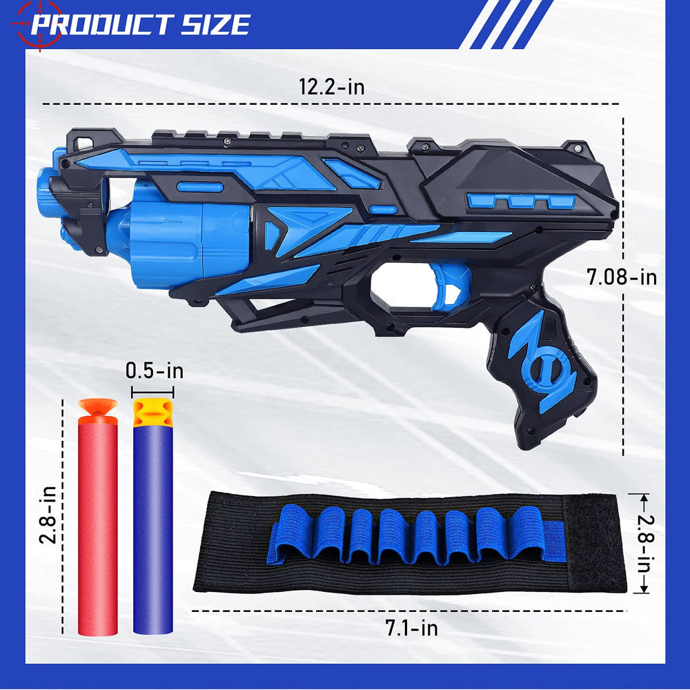 POKONBOY blaster rotating drum detail highlights 6-dart capacity