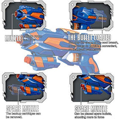 POKONBOY easy-reload blaster system reduces jams during play.