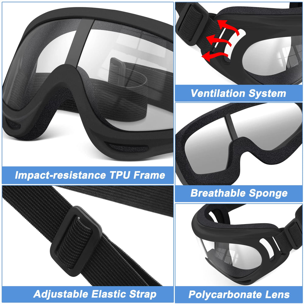 POKONBOY black protective goggles provide durable eye protection during play.