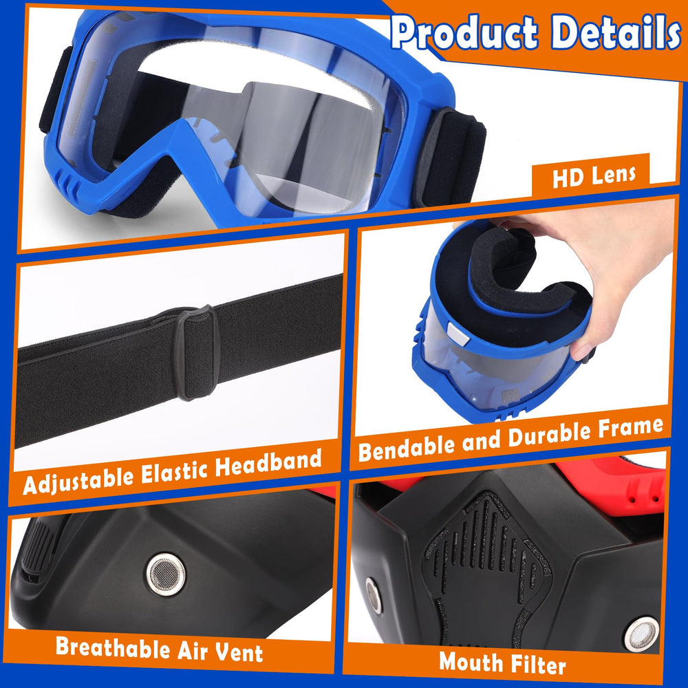 POKONBOY polycarbonate lens offers clear view and anti-scratch protection