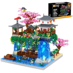 POKONBOY Peach Blossom Pond set front view, a striking piece for home display.