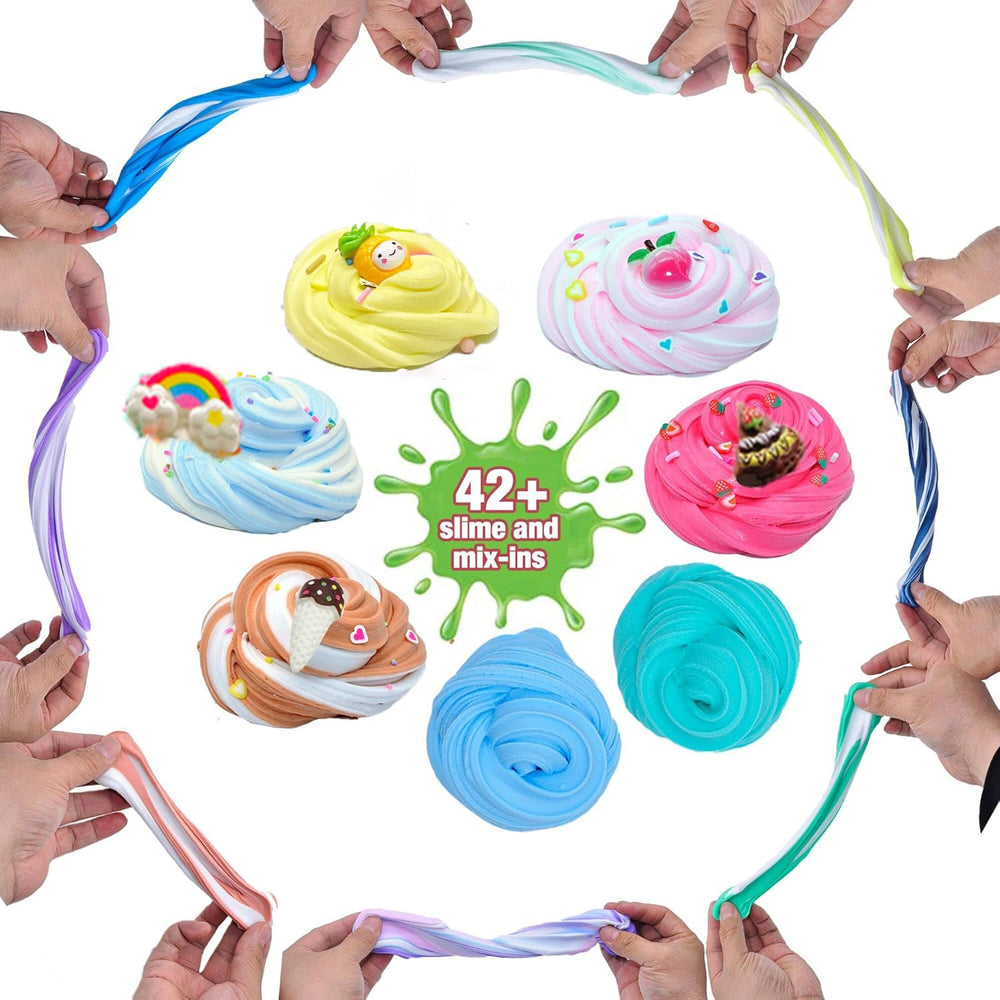 Pokujyrt Butter Slime Kit toppings close-up shows sprinkles and decorations.
