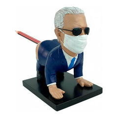 Political Satire Biden pen holder, a sturdy desk organizer with playful flair.