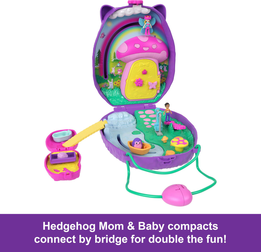 Polly Pocket baby hedgehog nursery scene invites nurturing pretend play