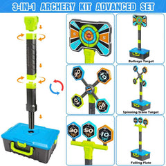 Polokping tip-over plate and ground targets encourage active play.