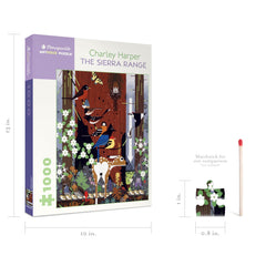 Pomegranate Charley Harper Sierra Range color detail offers vivid landscape contrasts.