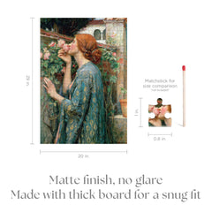 Pomegranate Soul of the Rose Waterhouse puzzle art detail showing matte finish and crisp lines