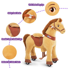 PonyCycle ride-on horse brake feature; quick, secure stops for safe sessions.