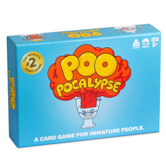 Poo Pocalypse card game in play on table for family laughs.