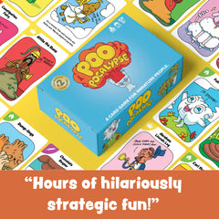 Poo Pocalypse sabotage cards add twists to rounds for extra fun.