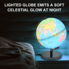POOCCI globe includes pen and magnifying glass for exploration