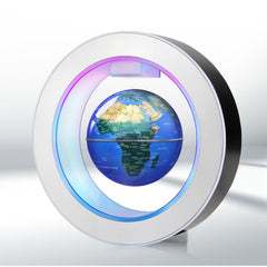 Poojaed floating globe levitation creates striking desk decor.
