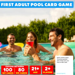 Pool Party hot-seat prompt card captured during lively poolside competition.