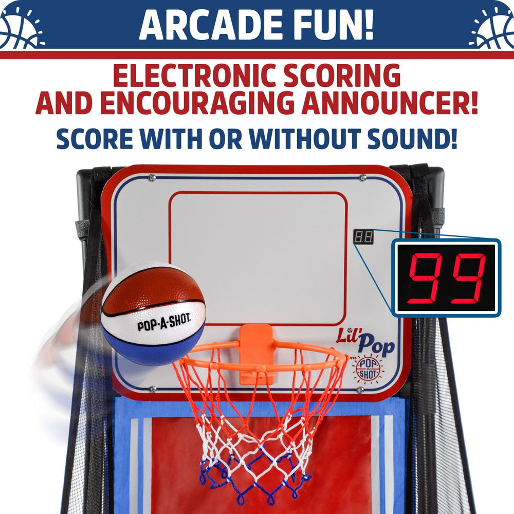 Music and sound effects enhance arcade fun with a mute option for quiet play
