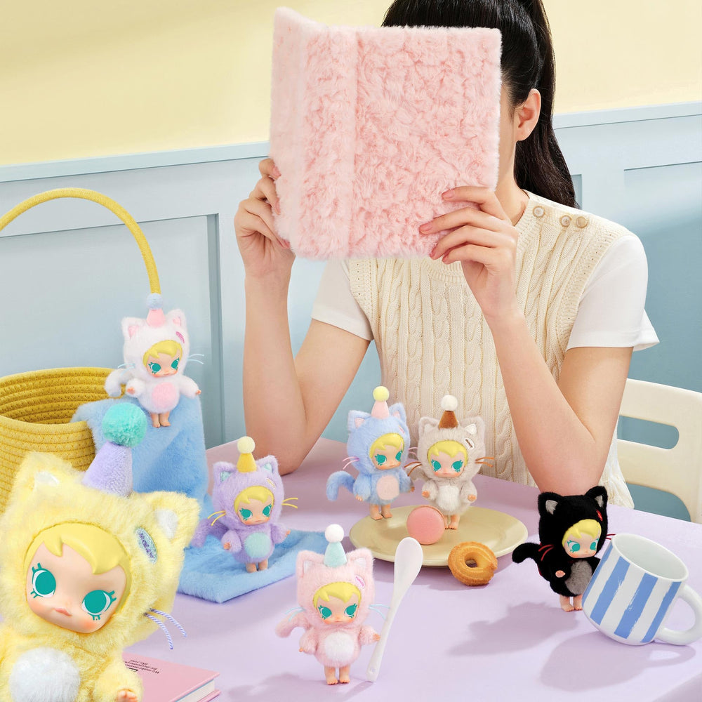 POP MART Baby Molly pocket figure plush pendant design shown as a hanging decor piece.