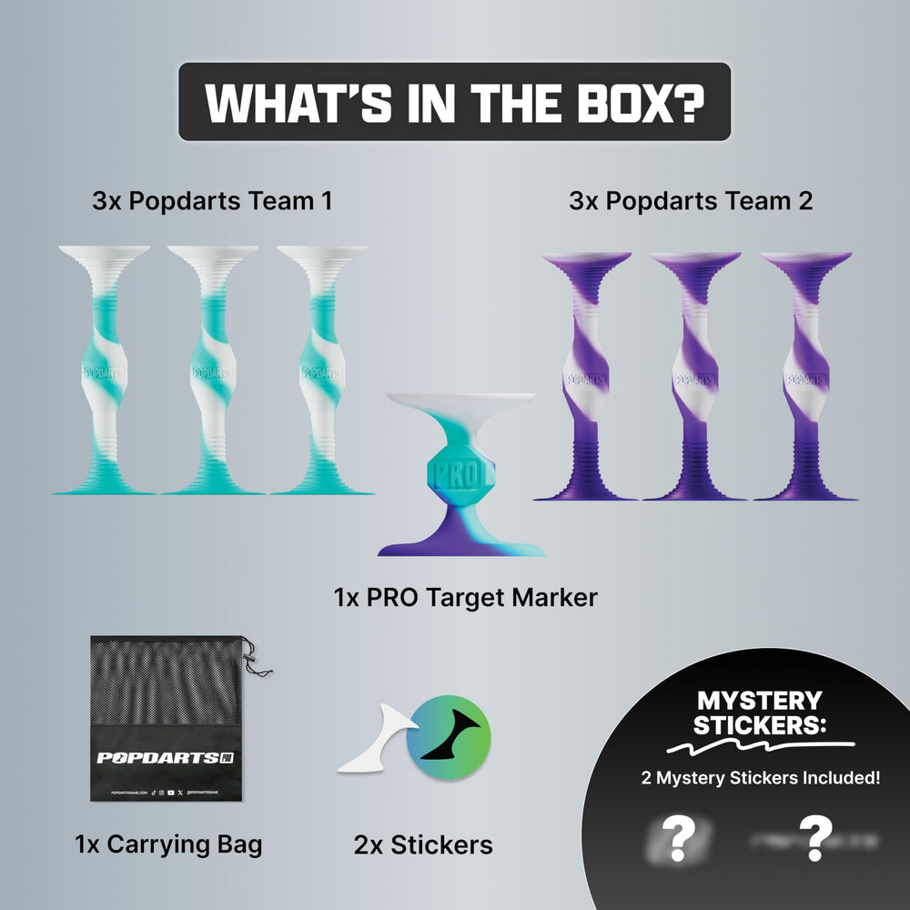 Popdarts PRO Pack Retro target marker helps define the score area for fair play.