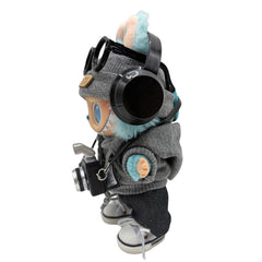 Popdollwear Labubu interactive camera with light and click sound for pretend photography.