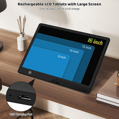 Close-up of POPERFUN doodle board showing vibrant surface and erase capability
