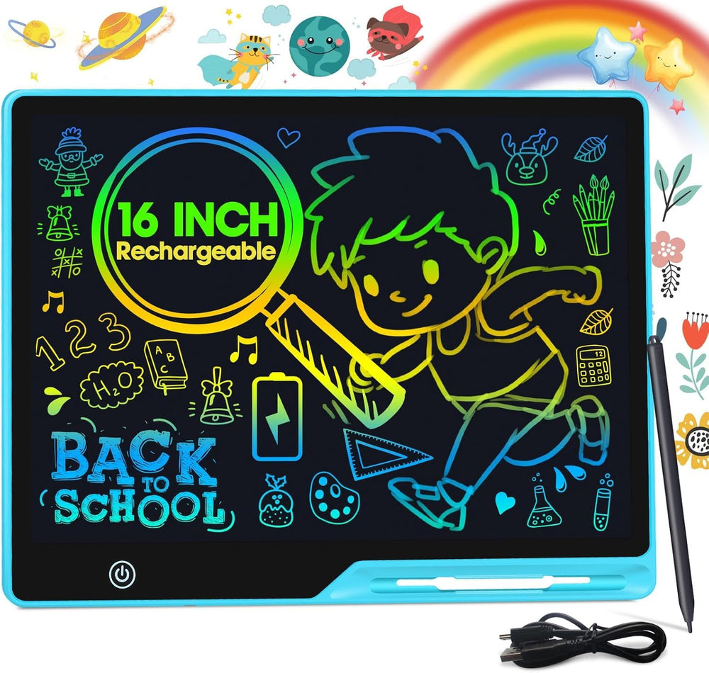 POPERFUN 16-inch LCD Writing Tablet front view for creative drawing