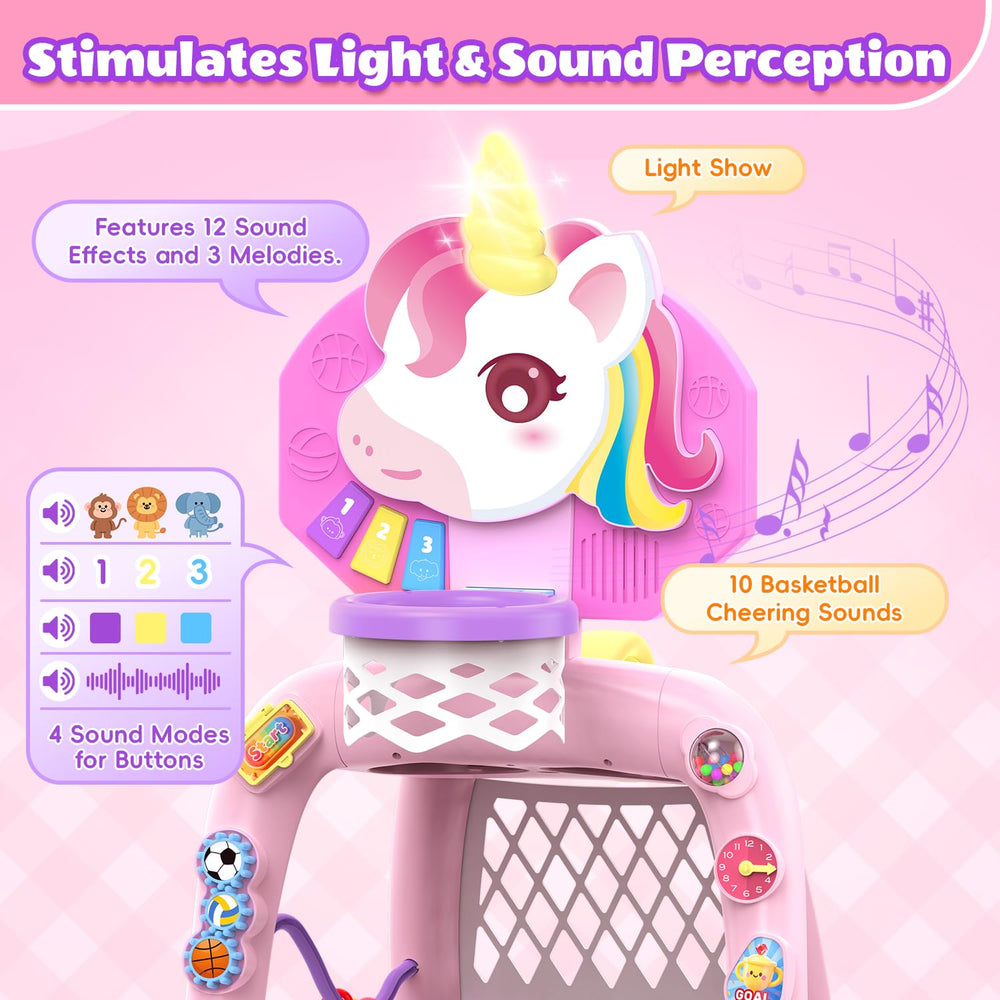 POPERFUN unicorn rolling-balls provide tactile interaction during games