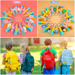 Popfidget 28-pack unicorn keychain with 3D design, perfect for classroom use and gifts.