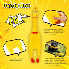 POPLAY medium screaming chicken toy side view ideal for focused training and play