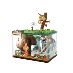 POP MART Labubu building toy set featuring colorful construction elements.