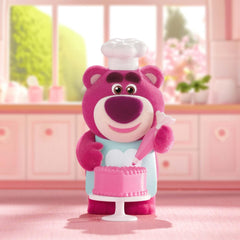 POPMART Lotso displayed on a desk or shelf adds charm to the space.
