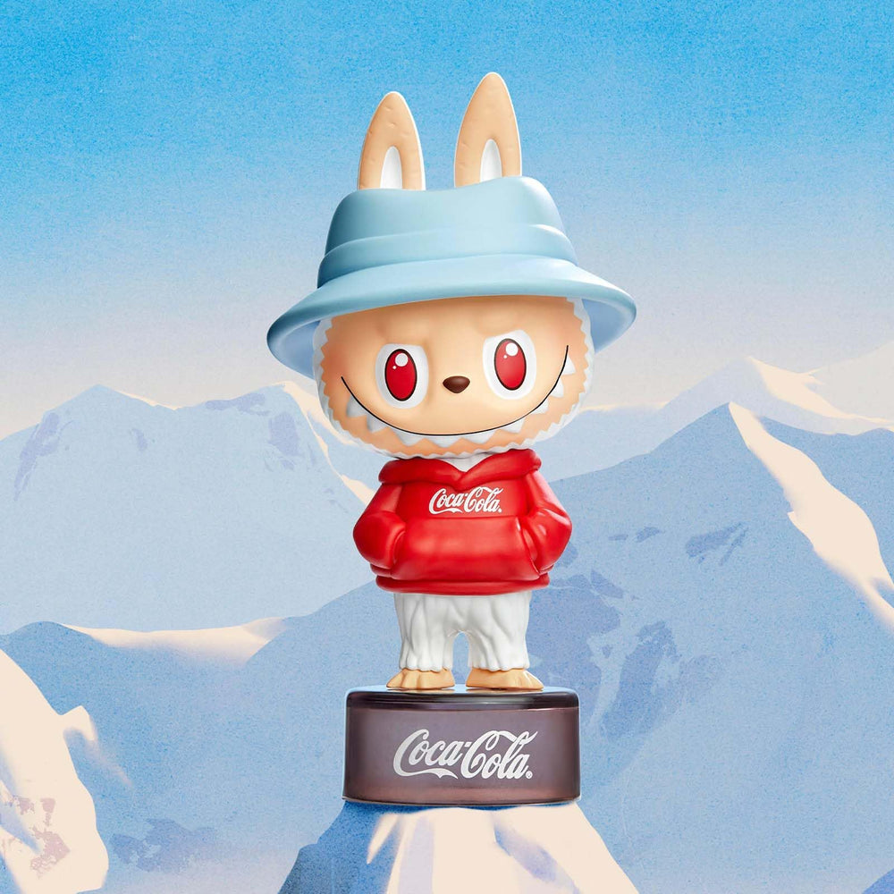 POP MART Coca-Cola figure height around 4 inches for desk or shelf